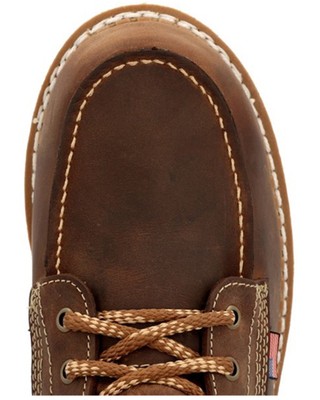 Pre-owned Georgia Boot Men's 8&quot; Waterproof Wedge Usa Lace-up Boot - Toe - Gb00532 In Brown