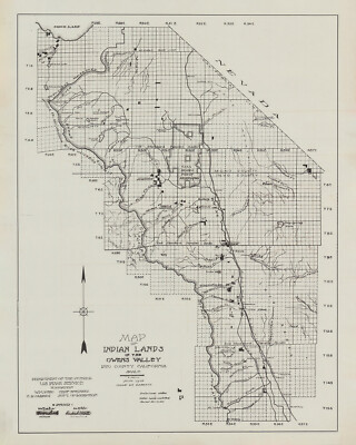 1915 Map of Indian Lands Inyo County California