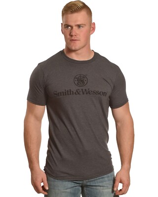 Smith and Wesson Men's Distressed Logo Premium Tee - A1297-05