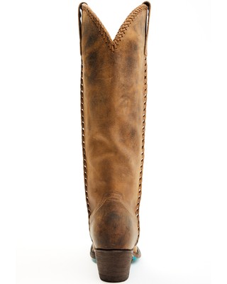 Pre-owned Lane Women's Plain Jane Western Boot - Round Toe - Lb0350a In Brown