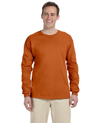 Gildan Ultra Cotton Mens Crewneck Long Sleeve T-Shirt S-5XL 2400 G240