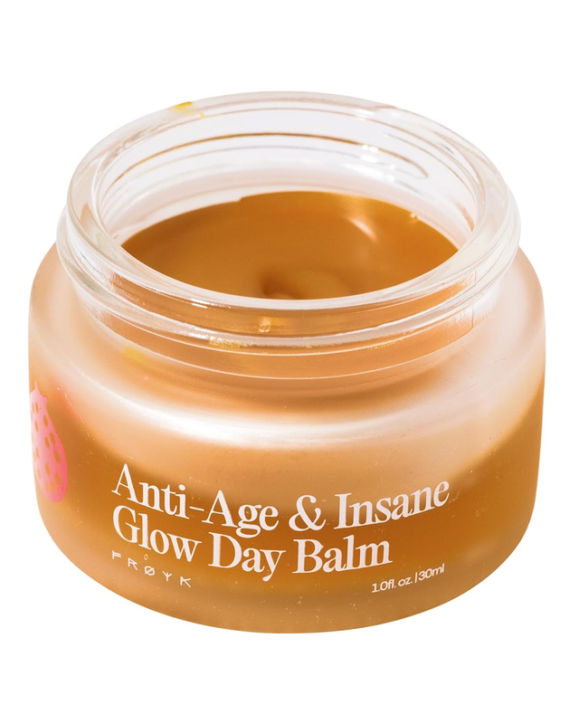 Organics Anti-Age & Insane Glow Day Balm | Younger Skin and Instant Glow Results | Rosehip Pomegranate Sea Buckthorn Beeswax | Water Free Daily Moisture Balm | 30Ml