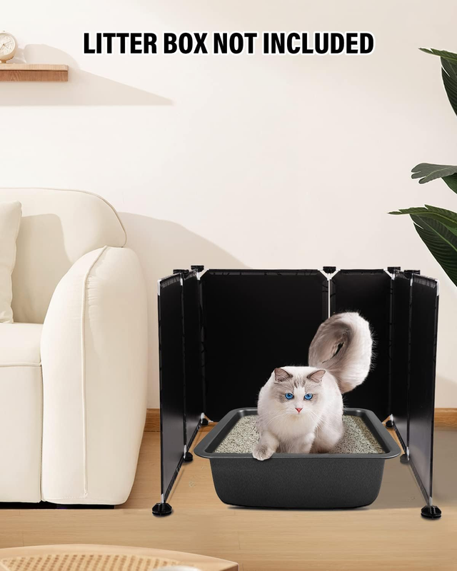 Cat Litter Box Enclosure Splash Guard27&times;20 in Extra Large Cat Litter Pan Pee