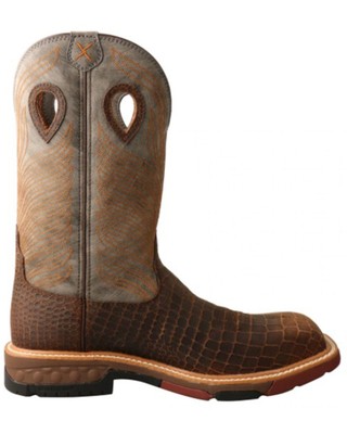 Pre-owned Twisted X Men's Camian Print Work Boot - Nano Composite Toe - Mxbn005 In Brown