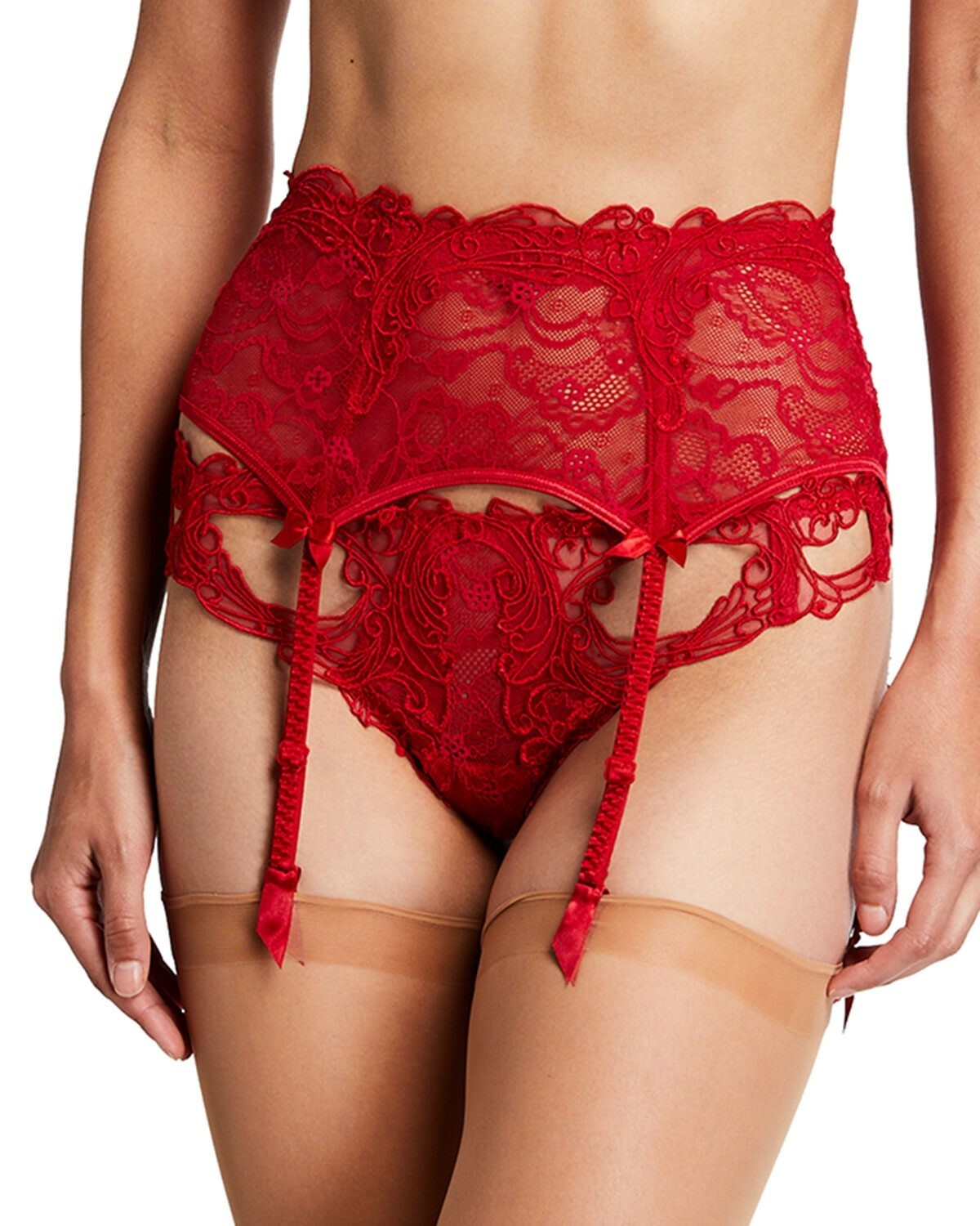 Lise Charmel 272238 Women's Soir De Venise Suspender Belt Red Size M