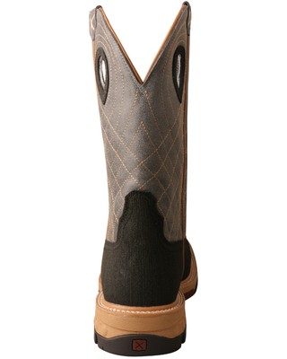 Pre-owned Twisted X Men's Cellstretch Western Boot - Broad Square Toe - Mxb0002 In Brown