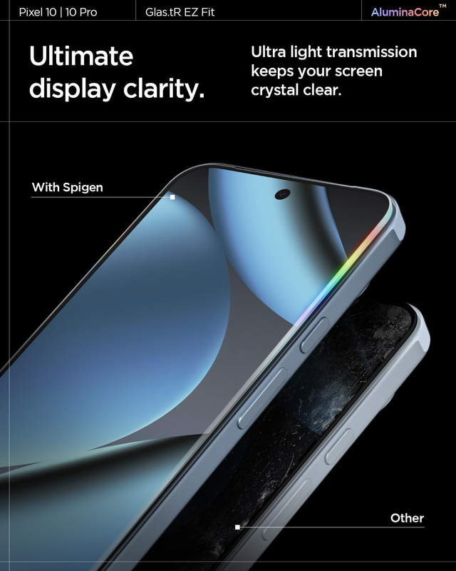 AluminaCore Tempered Glass Screen Protector [GlasTR EZ FIT] designed for Pixel 1