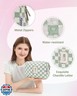 Narwey Birthday Gifts for Teen Girls Women Personalized Initial Checkered Makeup Bag Preppy Cosmetic Bag Trendy Stuff 6 8 10 11 12 13 14 16 18 Years Old Travel Toiletry Bag (Green Letter D)