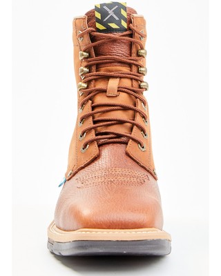 Pre-owned Twisted X Men's Lite 8&quot; Lace-up Waterproof Work Boot - Steel Toe Oiled Rust