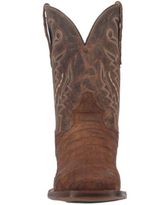 Pre-owned Dan Post Men's Caiman Mickey Western Boot - Broad Square Toe - Dp4896 In Brown