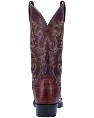 Pre-owned Dan Post Men's Bayou Exotic Caiman Western Boot - Square Toe - Dp3074 9 Ee In Brown
