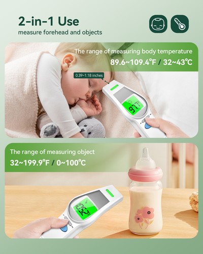 Digital Non-contact Infrared Forehead Thermometer Body Object Mode Thermometer 