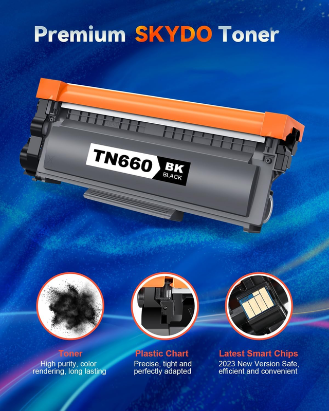 TN660 Toner Cartridge Compatible Replacement for TN 660 TN630 TN-660 TN-630 Work