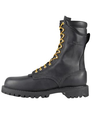 Pre-owned Whites White's Boot Men's Crew 10&quot; Lace-up Work Boot - Round Toe - H7812-blk