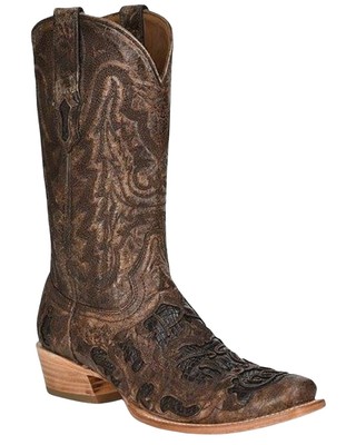 Pre-owned Corral Men's Exotic Alligator Western Boot - Snip Toe - A4337 In Brown