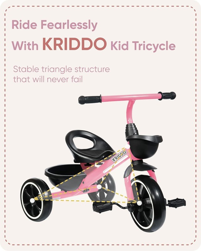 Trike For 2-5 Year Old, Gift Christmas Tricycle Toddler
