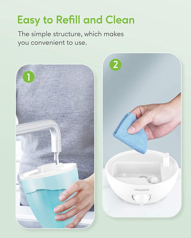 1.5L Cool Mist Humidifier for Bedroom, Home, Office and Plants, Celebrity Recomm