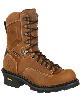 Pre-owned Georgia Boot Men's Comfort Core Waterproof Logger Boot - Composite Toe - Gb00097 In Brown