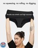 STRAWBERRY WEEKS LEAKPROOF2.0 High Waist Ultimate Absorbency Incontinence Underwear for Women | Holds 10 Tampons | Period Underwear Heavy Flow | Postpartum Leak Proof Panties (XXS/XS, Black)