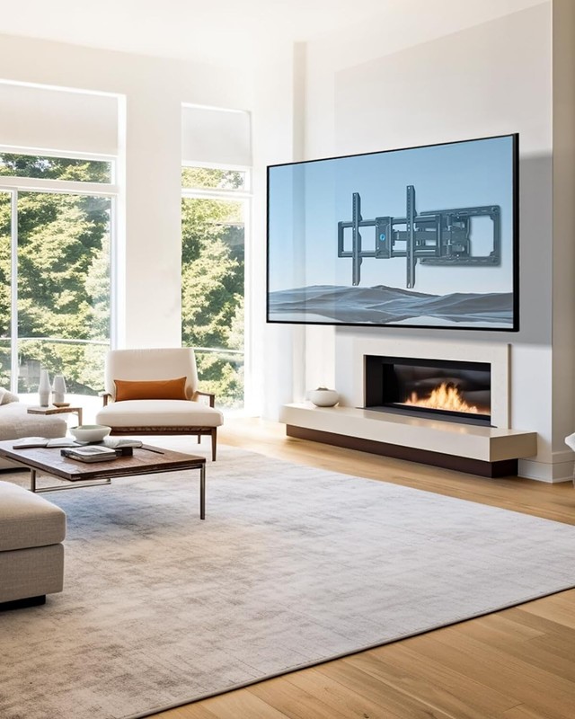 Full Motion TV Wall Mount for 42-85 Inch Flat Screen TV up to 132Lbs