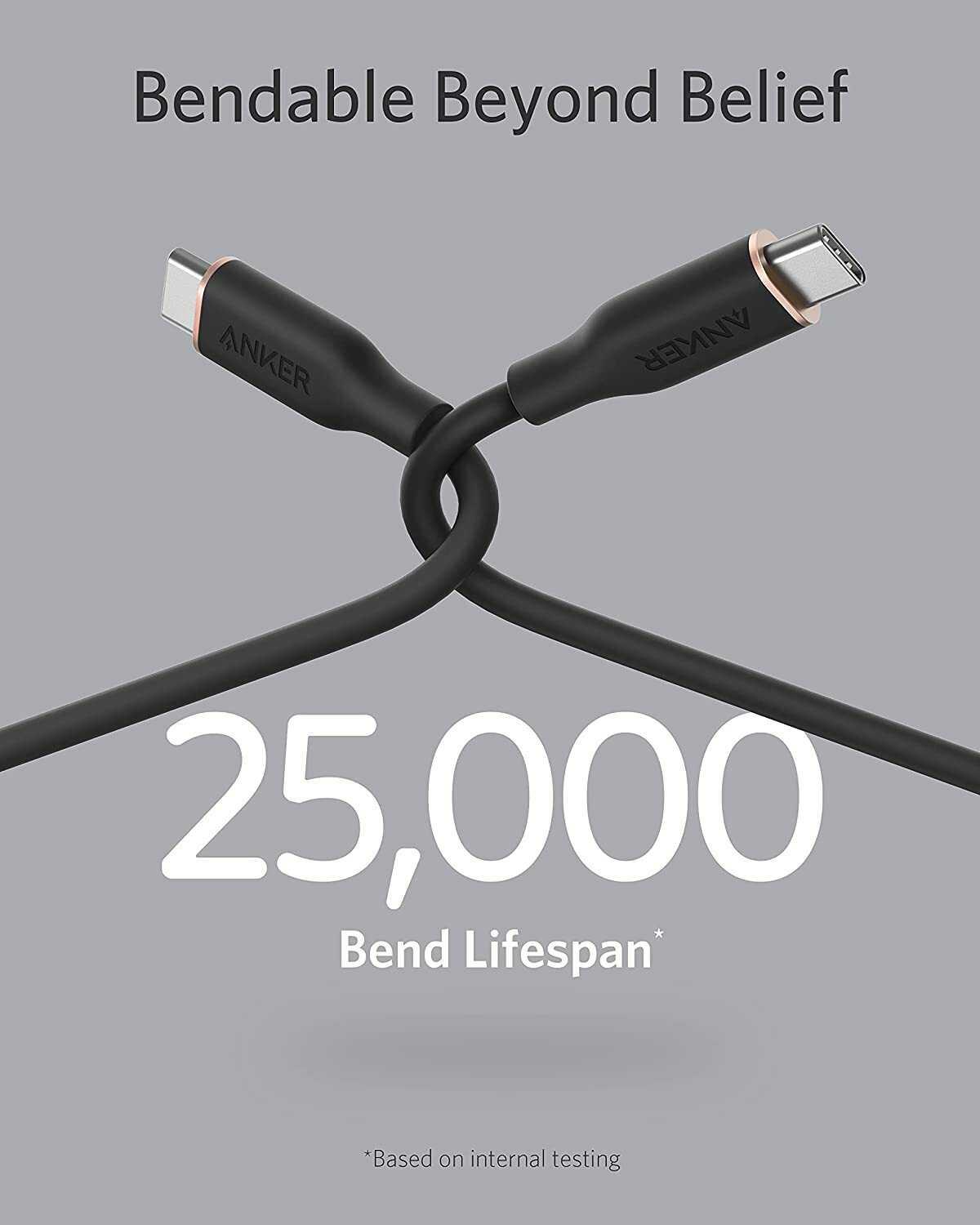 Anker Powerline III Flow 6ft Fast Charging Cable 100W USB C to USB C for MacBook