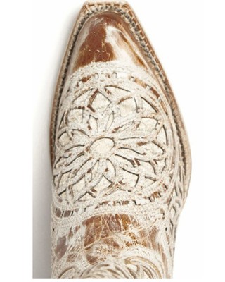 Pre-owned Ferrini Women's Mandala Western Boot - Snip Toe - 8176110 In Brown