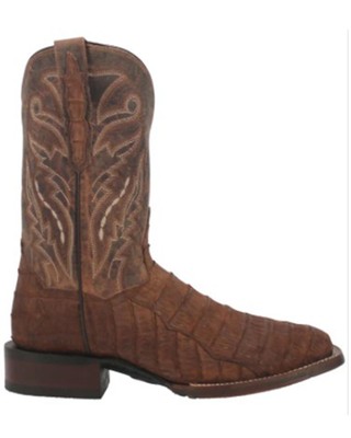 Pre-owned Dan Post Men's Caiman Mickey Western Boot - Broad Square Toe - Dp4896 In Brown