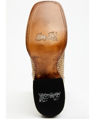 Pre-owned Dan Post Women's 12&quot; Faux Python Western Boot - Broad Square Toe - Dp4939 In Yellow