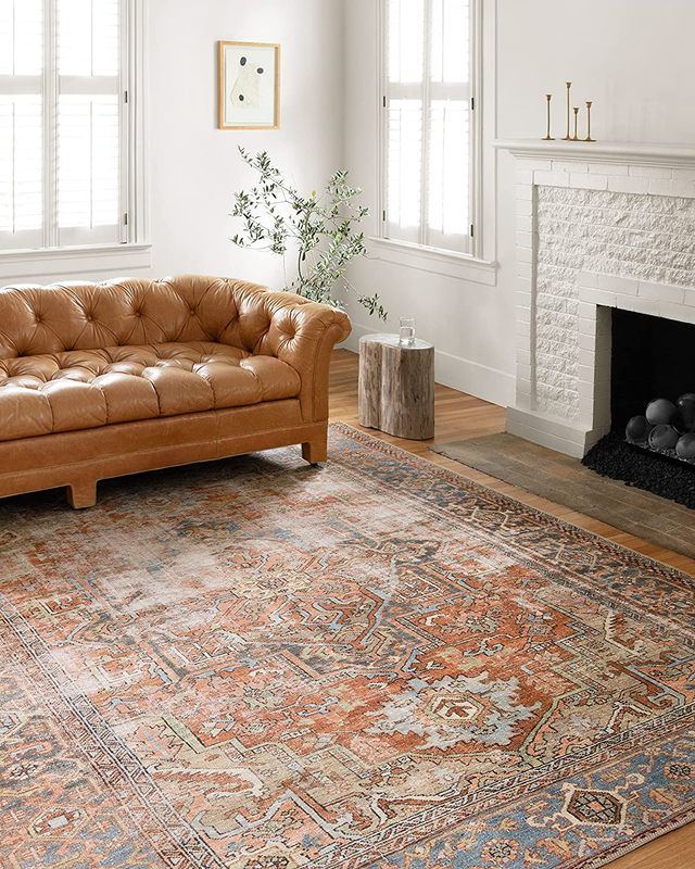 Loren Collection LQ-15 Terracotta/Sky 7'-6