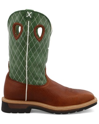 Pre-owned Twisted X Men's 12&quot; Western Work Boot - Steel Toe - Mlcs002 In Multicolor