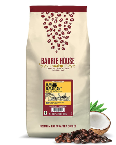 Barrie House Jammin Jamaican Flavored Whole Bean Coffee, 2 Pound (Pack of 1)