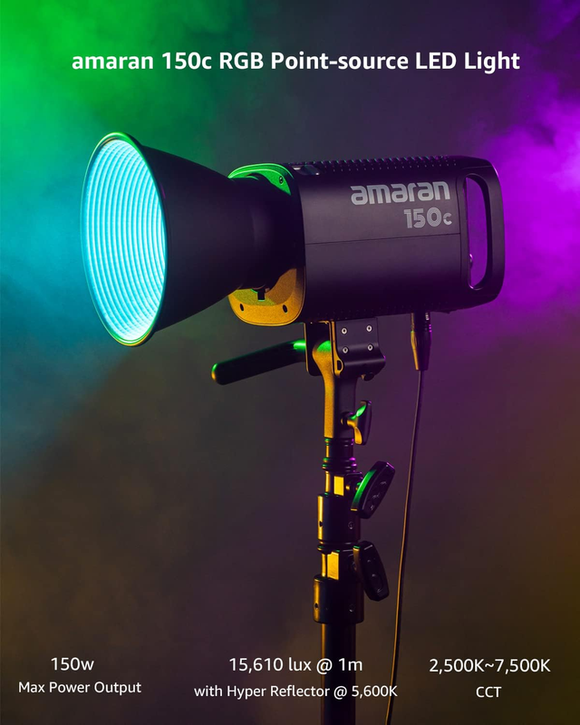 amaran 150c Video Light,150W Output Bowens Mount LED Video Light,RGB Studio Ligh