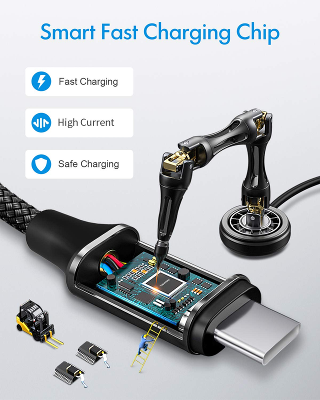 USB C to USB C Cable 10ft, 2-Pack Long USBC to USBC Cable, 60W Type C Fast Charg
