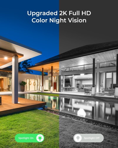 2K Spotlight WIFI IP Security Camera Smart AI Detection 2-Way Talk Reolink Lumus