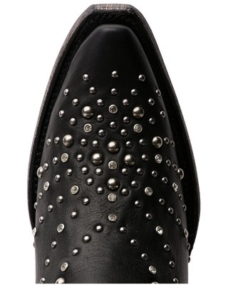 Pre-owned Lane Women's Sparks Fly Western Booties - Snip Toe Black 5 1/2 M