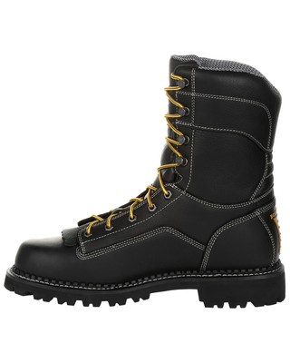 Pre-owned Georgia Boot Men's Amp Lt Logger Work Boot - Composite Toe - Gb00272 In Black