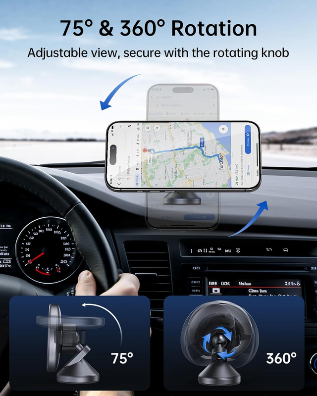 for MagSafe Car Mount - 360 Rotation Magnetic Phone Holder for Car Dashboard, St
