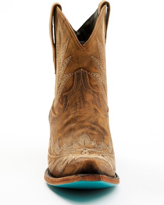 Pre-owned Lane Women's Lexington Western Booties - Snip Toe - Lb0493g In Brown