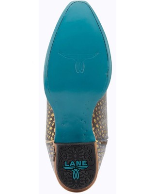 Pre-owned Lane Women's Skylight Tall Western Boot - Snip Toe - Lb0498b In Blue