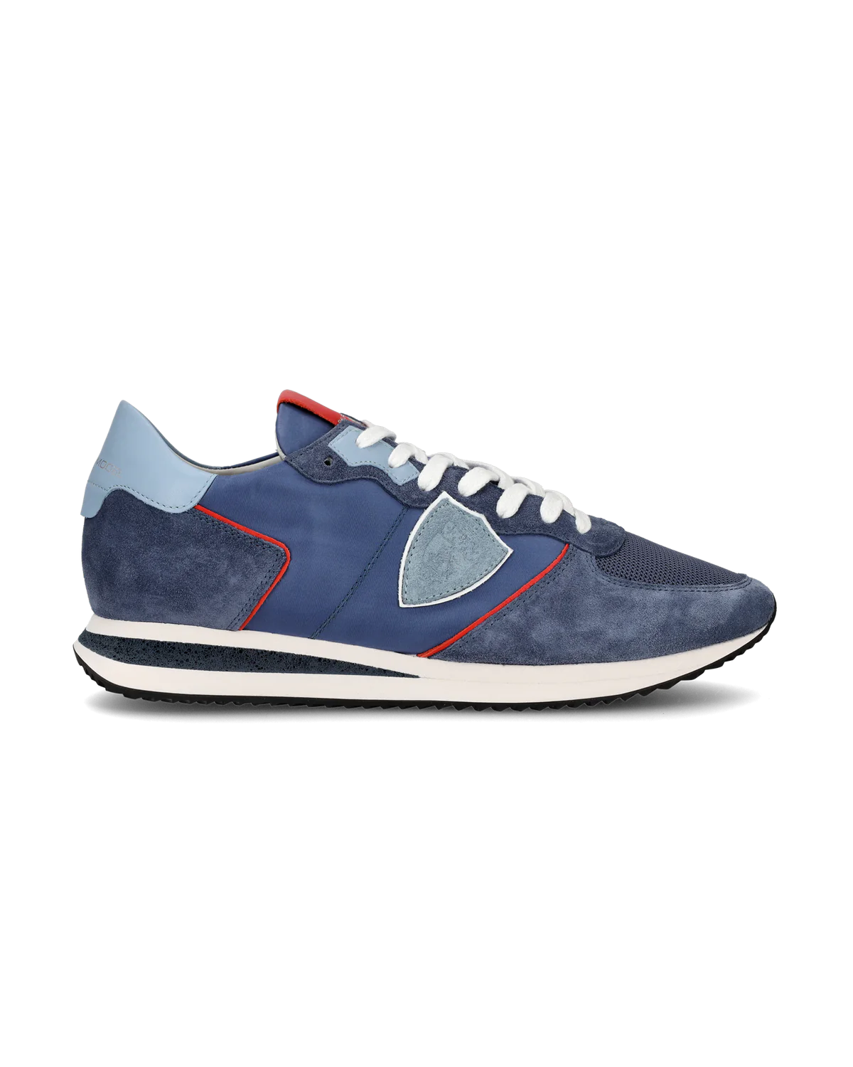 Pre-owned Philippe Model Men's Sneakers Trpx Tropez In Denim Suede Cod. Tzlu Wp40 In Blue