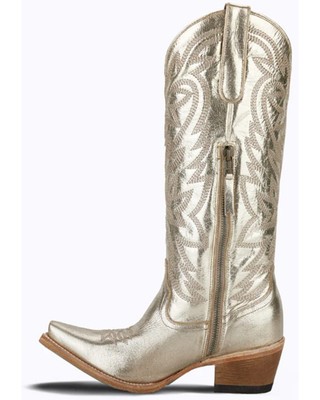 Pre-owned Lane Women's Smokeshow Metallic Tall Western Boot - Snip Toe - Lb0526g