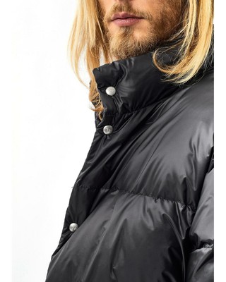 Pre-owned Holubar Mens Down Mustang Jacket Medium Black Eu L/4