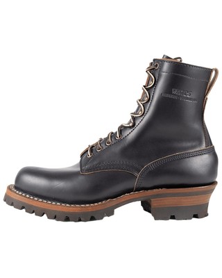 Pre-owned Whites White's Boot Men's C355 Logger Work Boot - Soft Toe - C355-v-dsblk In Black