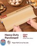 Katbite Unbleached Parchment Paper for Baking, 15 in x 210 ft, 260 Sq.Ft, Heavy Duty Baking Paper with Slide Cutter, Non-stick Brown Parchment Paper Roll for Cooking, Air Fryer, Steaming, Baking Bread