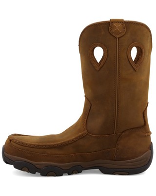Pre-owned Twisted X Men's Waterproof Pull On Work Boot - Composite Toe - Mhkbcw1 In Brown