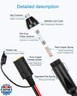 ALITOVE 12AWG Cigarette Lighter Extension Cord 16.4FT 30A 360W Heavy Duty Car Charger Cable 12V 24V Male to Female Socket Adapter with 2 Spare Fuses for Portable Fridge Tire Pump Air Compressor Vacuum