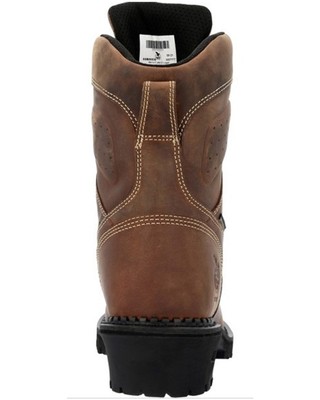 Pre-owned Georgia Boot Men's Logger 9&quot; Waterproof Work Boot - Composite Toe - Gb00540 In Brown