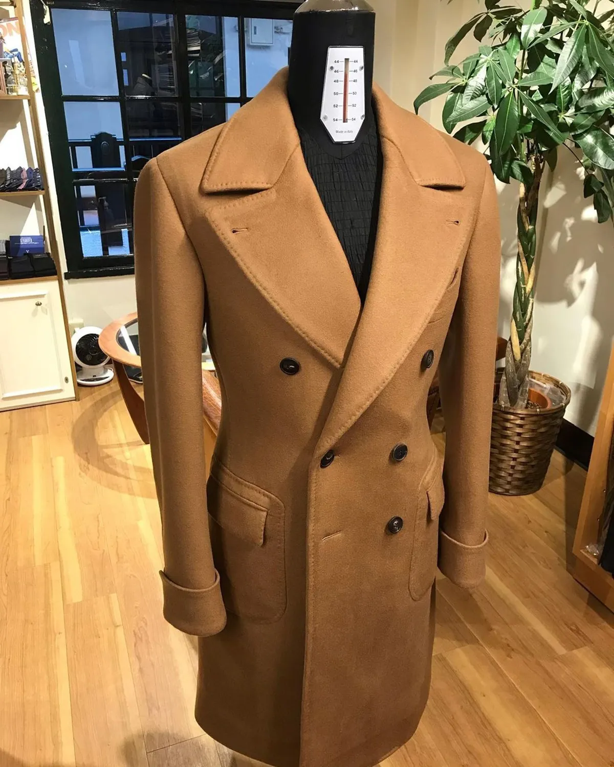 Cashmere Men's Long Overcoats Double Breasted Wool Business Casual Outdoor Wear