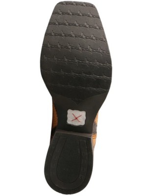 Pre-owned Twisted X Men's Ruff Stock Western Boot - Broad Square Toe - Mrs0071 In Black