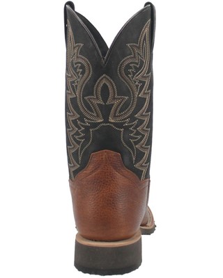 Pre-owned Dan Post Men's Boldon Western Performance Boot - Broad Square Toe Brown 7.5 D
